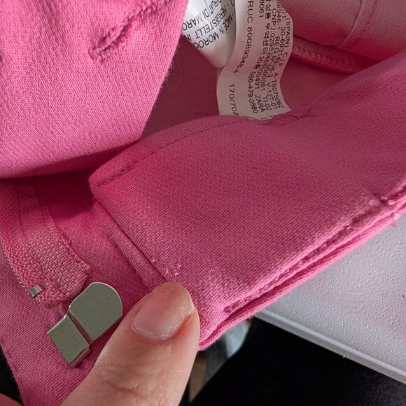 Zara Pink High Rise Shorts Women’s Size Medium Stretch Barbie Summer - Picture 10 of 10